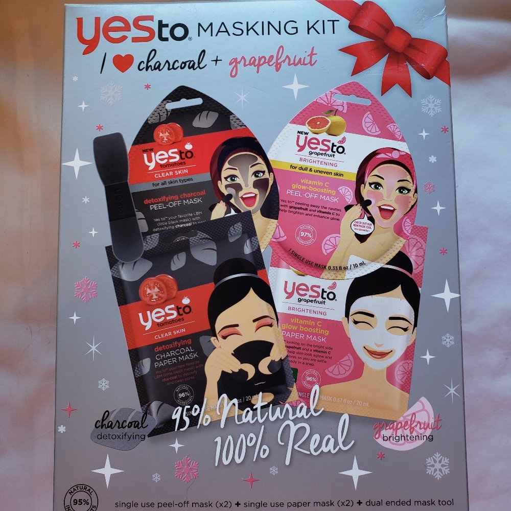 💚Yes To Masking Kit Charcoal and Grapefruit